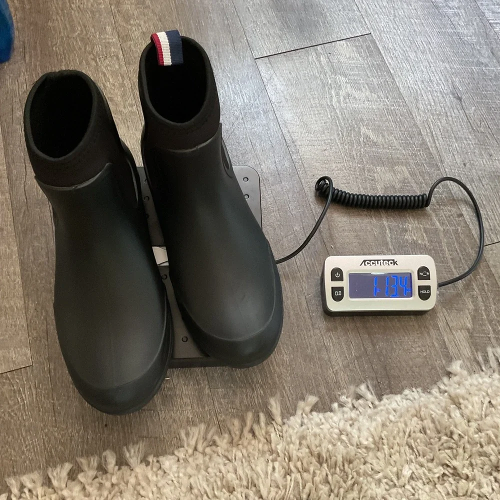 US Polo Assn Veena Women Black Ankle Rain Boots Size 6.5 Matte Waterproof NW9004